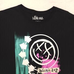 Blink 182 Band Short Sleeve Casual Graphic T-Shirt Adult Mens Size S Black